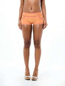 BABYPHAT Quần bơi bikini phối chỉ nổi bật với logo đặc trưng, màu cam, thích hợp cho mùa hè. - Màu Cam san hô - Xem 2