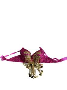 Women's Shiny Belly Dance Bra Top, Sequin Fringe Bra Top, Carnival Costume, Dance Wear - Multicolor - View 9