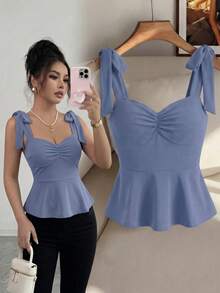 Camiseta de mujer elegante y romántica - Niebla azul - Ver 6