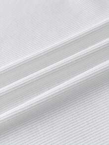 SHEIN Regata Ajustada com Decote em U Canelada e Decoração com Tachas para Adolescentes, Branca, Novo Lançamento de Verão - Branco - Visão 8
