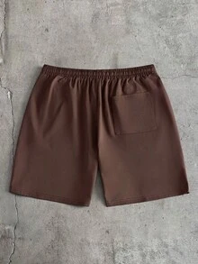 AXEPEAK 男士撞色圆领短袖T恤和休闲抽绳腰短裤套装 - 彩色 - 查看 8