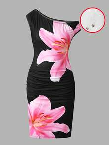 SHEIN Sparklyn 夏季女童无袖长裙，色彩缤纷的水果印花，充满活力，修身剪裁，侧开衩下摆，非常适合外出和拍照！ - 彩色 - 查看 3