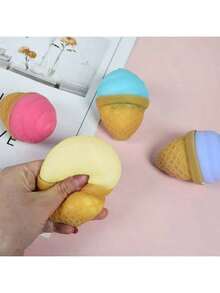 MINKOJA MINKOJA 1/2/5 piezas Juguetes Squish para recuerdos de fiesta, Squishies Kawaii, Juguetes sensoriales de helado, Rellenos para canastas de Pascua y bolsas de regalo, Pelotas antiestrés, Estilos y colores aleatorios - Multicolor - Ver 5