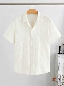 Manfinity VCAY Men's Solid Color Short Sleeve Shirt And Pants Set, Vacation, Father's Day Gifts - Multicolor - View 9
