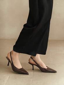 Eladyva Pointed Toe High Heel Sandals For Women - Brown - View 4