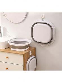 1 pieza Bañera plegable portátil para pies, Bañera de plástico para pies, Bañera plegable para terapia de pies, Recipiente de almacenamiento que ahorra espacio, Bañera de silicona plegable, Bañera de lavado plegable, Cubo para remojar los pies, Bañera para lavar los pies en casa y de viaje, Bañera de masaje plegable para los pies, Herramienta de cuidado de los pies, Artículo esencial para el hogar, Vuelta al colegio - Multicolor - Ver 6