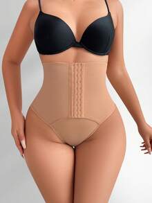 SHEIN Quần định hình nâng mông cho nữ - Màu Khaki - Xem 6
