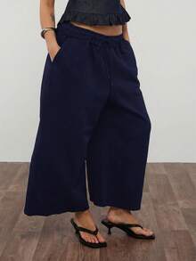 COUREZ QUẦN JOGGER NGẮN, CẠP CỰC THẤP - Màu xanh hải quân - Xem 4