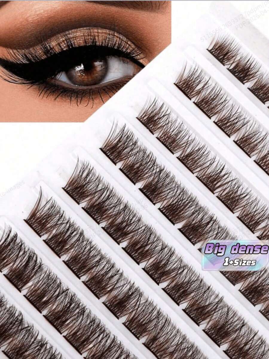 1 hộp 120 chùm mi giả màu nâu, kiểu D Curl, dùng để nối mi, tạo độ dày tự nhiên và ấn tượng. Mi giả tự làm tại nhà. Các từ khóa: Mi giả, Mi nối, Mi giả, Mi thật.
