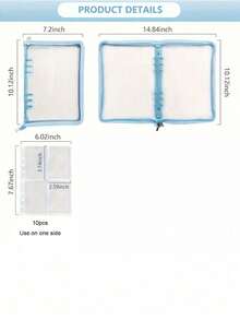 Álbum de anillas con cremallera para coleccionistas de pegatinas A5 - Organizador de almacenamiento de plástico PVC reutilizable con papel de liberación en blanco y múltiples bolsillos para adultos, scrapbooking, diarios, manualidades, álbum de coleccionista - Multicolor - Ver 10