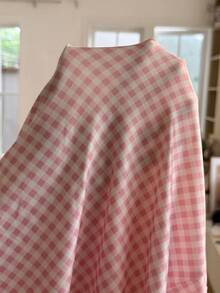 Moonlight&Mama Pregnant Women's Casual Plaid Print Pocket Short Sleeve Dress, Comfortable Maternity Robe, Suitable For Pregnant Women - Multicolor - View 7