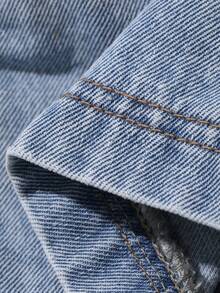 DAZY Quần short denim nữ phong cách thành thị thường ngày - Rửa nhẹ - Xem 9