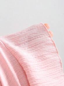 Sweetra Women's Elegant Sweet Tie-Waist Asymmetric Ruffle Hem Dress - Pink - View 5