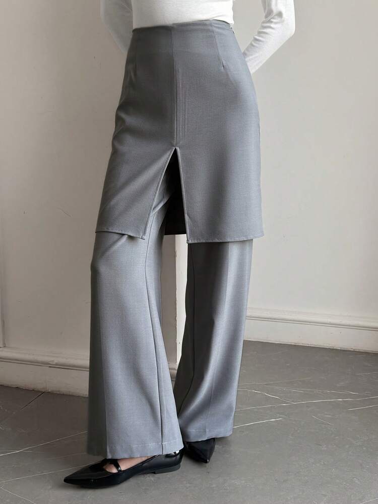 Women's Casual Loose Fit 2 In 1 Pants For Commuting