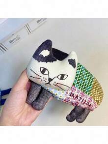 Joivida 1 Buah/2 Buah Tempat Pensil Kucing yang Dipersonalisasi, Tas Penyimpanan Alat Tulis Bordir Kucing 3D, Dompet Unik untuk Siswa Perempuan - warna-warni - View 8