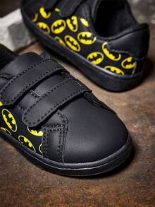 BATMAN X SHEIN 兒童時尚印花休閒鞋，運動鞋日常戶外跑步鞋返校季，柔軟舒適，適合各種室內外場合 - 黑色 - 查看 8