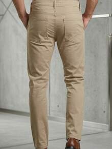 Men's Trench Coat Pants - Beige - View 2