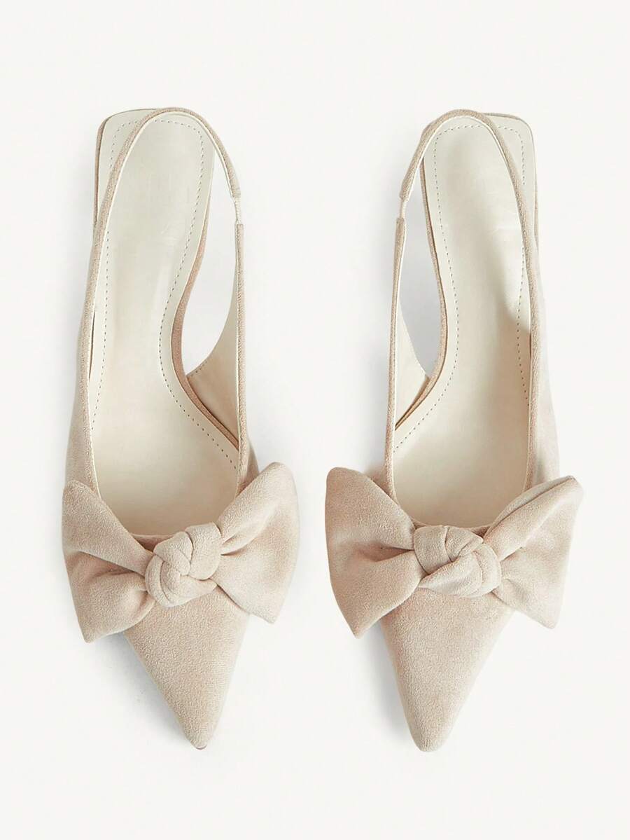 CUCCOO CHICEST Casual Minimalist Solid Color Pointed Toe Women Pumps For Christmas Elegant Shoes Wedding Shoes Spring Shoes Bride Shoes - Beige A - View 1