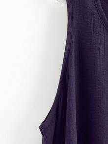 SHEIN LUNE CURVE Plus Size Women's Romantic Spring/Summer Fashionable Versatile Daily Commute Camisole - Purple - View 5