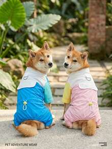 PETSIN 1 bộ áo liền quần bốn chân nhẹ, chống gió, thích hợp cho chó, mèo, chó Bichon và các giống chó nhỏ, thích hợp cho mùa xuân hè. - Nhiều màu - Xem 3