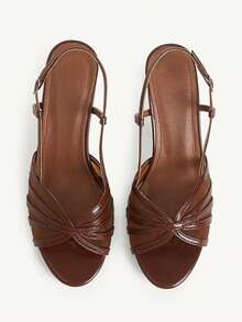 CUCCOO CHICEST Giày sandal cao gót mũi vuông dành cho nữ thời trang, gợi cảm, thanh lịch và xinh đẹp, đơn giản và trang nhã, phù hợp cho công sở, mặc hàng ngày, là lựa chọn lý tưởng cho mùa hè. - màu nâu - Xem 2