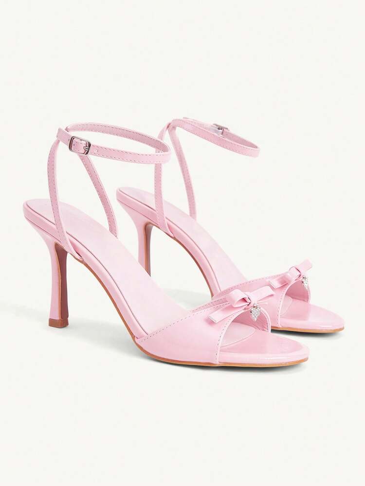 CUCCOO CHICEST Women Shoes Pink Mirror Fashion Elegant Banquet Wedding Round Toe Ankle Strap High Heel Sandals - Pink mirror PU - View 1