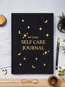 1 件 Star My DAILY SELF CARE JOURNAL 笔记本高级皮革纸烫印字母分页奢华金边无日期计划内页自我管理/自我反思/感恩五分钟，创意礼物感恩节、圣诞节、生日万圣节装饰返校 - 彩色 - 查看 18