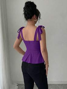 Camiseta de mujer elegante y romántica - Morado - Ver 2