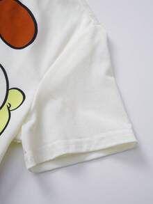 GARFIELD | SHEIN Tween Boy Cartoon Print Top And Shorts Pajama Set - Black and White - View 5