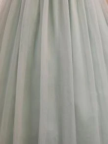 Đầm midi xòe eo yếm bằng vải lưới ngọt ngào dành cho bé gái tuổi teen, thích hợp cho đám cưới, tiệc tùng, sinh nhật, tiệc chiêu đãi, mọi mùa. - màu xanh lá - Xem 5