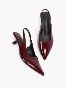 Alvarani Women's Black Pointed Toe High Heel Shoes Fashion Pointed Toe Formal High Heel Shoes Fashionable Ankle Strap High Heel Shoes - Burgundy - View 10