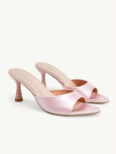 CUCCOO CHICEST Zapatos de mujer para primavera y verano, sandalias de tacón alto con tiras de satén y tacón alien, color rosa claro suave de satén, para banquetes, fiestas, citas, ir de compras y vacaciones, un regalo ideal