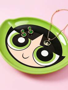 THE POWERPUFF GIRLS X SHEIN 餐碟 - 綠色 - 查看 5