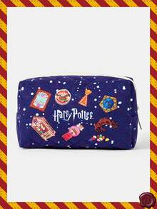 HARRY POTTER X SHEIN 魔法零食系列印花化妝包，適用多種場景，大容量、超輕量、耐用、多功能、實用、高美感、時尚風格、簡約休閒風、偽裝風、中性風、運動風、可愛風、卡通風、便攜、透氣、耐磨、可折疊、防塵收納，適合假期戶外工作、辦公室送禮、通勤、旅行、度假，年輕女性與上班族的首選 - 零食 - 查看 1
