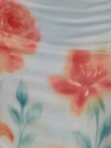 MUSERA Chân váy midi dáng suông, in họa tiết, viền chun, chất liệu jersey, chỉ bao gồm phần dưới, dễ thương, gợi cảm, thích hợp cho mùa xuân hè, kỳ nghỉ, đi chơi, nữ tính, cá tính, trả phòng muộn. - Nhiều màu - Xem 6