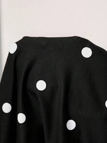 MaterniWear 孕妇波点褶皱优雅派对外出连衣裙 - 黑色 - 查看 13