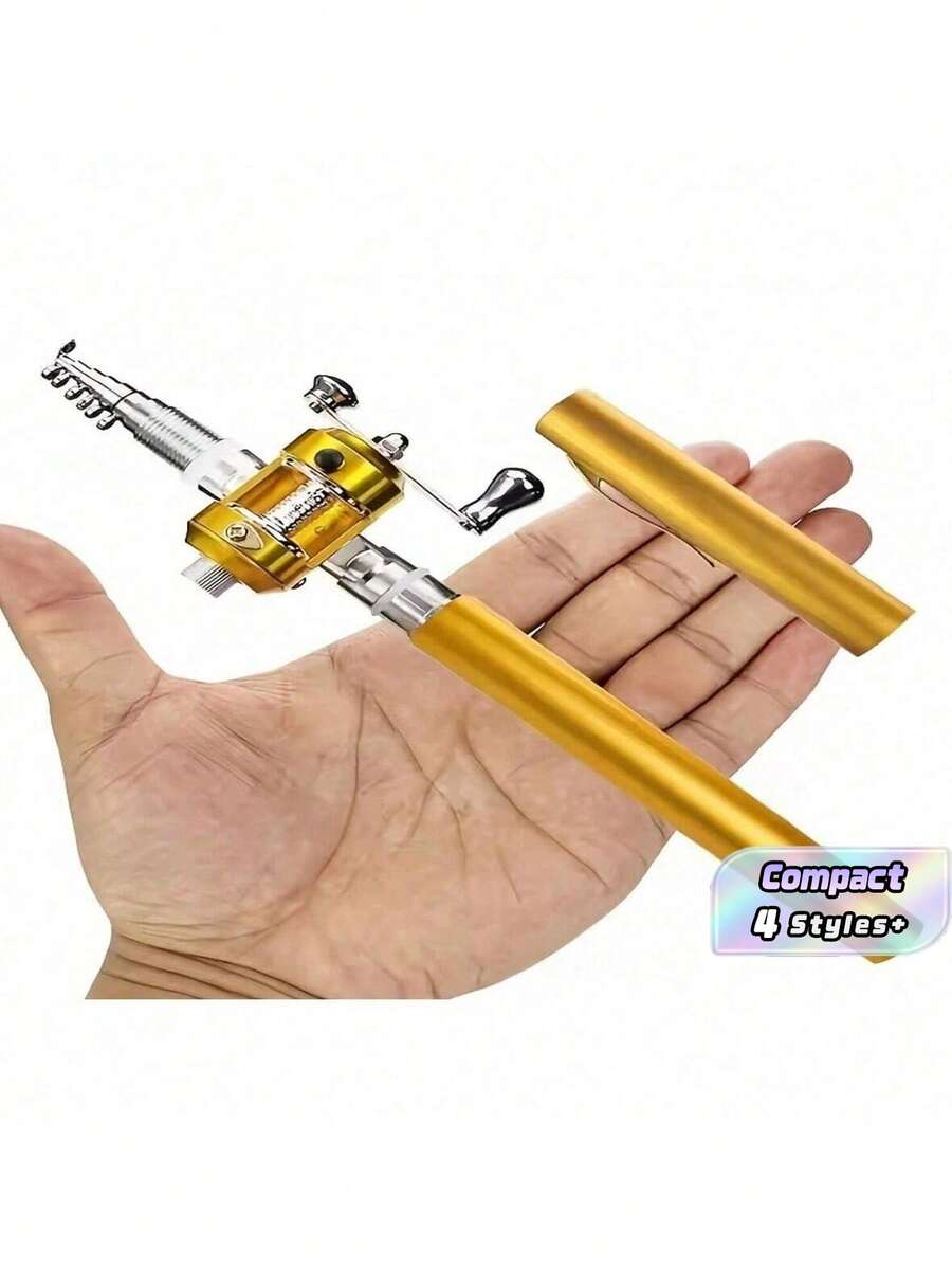 1 Cần Câu Cá Mini Khẩn Cấp - Hình Bút, Cần Nhôm Gập Lại 1m với Máy Cuộn Nhanh - Công Cụ Đa Năng Dùng Để Phòng Chống Lũ Lụt/Câu Cá Năm 2025/Sinh Tồn Tại Ngoài Lưới Điện - Vật Dụng Cần Thiết Cho Cuộc Sống Trên Xe RV, Dụng Cụ Kim Loại Tiêu Chuẩn, Bộ Dụng Cụ Khẩn Cấp Ngoài Trời, Công Cụ Sinh Tồn Nhỏ Gọn, Vật Dụng Chuẩn Bị Cho Thảm Họa - Nhiều màu - Xem 1