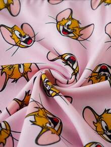 TOM & JERRY X SHEIN 女士字母腰带休闲平角内裤 - 粉色 - 查看 8