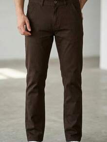 Men's Trench Coat Pants - Cocoa - View 1