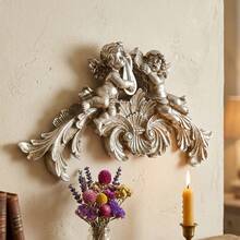 Cirelle 1 Stück, europäischer Vintage-Stil Engel spielt Klavier-förmiger dekorativer Hängegegenstand. Es ist ein Wanddekoration-Kunsthandwerk aus Harz mit einem barocken Engel-Relief-Design. Es hat eine retroaktive und luxuriöse Atmosphäre, die den Stil des Raumes verstärkt. Es eignet sich für die Wanddekoration im Eingangsbereich, Wohnzimmer, Schlafzimmer, Türsturz usw. sowie für Hochzeiten, Feste, Partys usw. Szenen und als Requisite für Fotoshootings. - Verschiedenfarbig - Übersicht 11