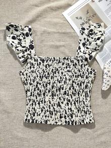 Serisse Kids Áo thun croptop cổ vuông ôm dáng, chất liệu ren thêu họa tiết, thích hợp cho bé gái tuổi teen, màu trắng, thích hợp mặc đi nghỉ mát ở nhà. - Nhiều màu - Xem 2