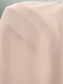 Modelyn Women's Ruched Waist Concealed Belly Flared Long Style Dress Brunch Orange Pink Summer Elegant - Apricot - View 6