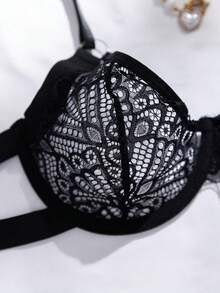 Divavoom 2pcs Orange Underwire Bright & Youthful Lingerie Set - Black - View 10