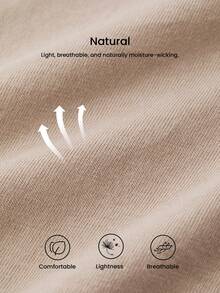LUVLETTE Quần pajama nữ dáng rộng, mềm mại, 100% cotton nguyên chất, thoáng khí, kiểu dáng pajama, có thể mặc ngoài như đồ lót, quần culotte cotton. - Màu be - Xem 5