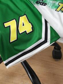 2pcs/Set Boys' Racing Car Print Short Sleeve T-Shirt And Shorts,Back-To-School Streetwear School Outfit For Summer,Dark Green Casual Summer Fashion - Green - View 4