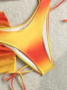Soleia Women's Gradient Color Bikini Set For Beach Vacation - Multicolor - View 5