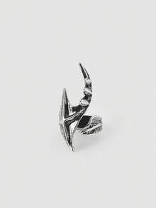 MortiRose Un anillo de mujer con estilo gótico retro y personalizado con un diseño elegante - Sustituto Platino - Ver 2
