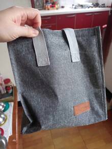 1pc Minimalist Lunch Bag, Reusable Insulated Tote Lunch Box, Large Capacity Bento Bag - Multicolor - View 11