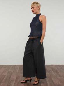 COUREZ QUẦN JOGGER NGẮN, CẠP CỰC THẤP - Xám - Xem 2