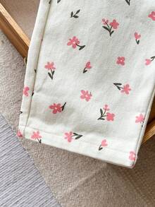 Cozy Pixies Bộ áo liền quần yếm in hoa cho bé gái, đa năng và thoải mái. - Màu be - Xem 6